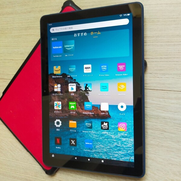 Amazon FIRE HD 10(第11世代) 動画視聴に最適の大きさです。 タブレット プライムビデオ視聴に ケースはおまけ