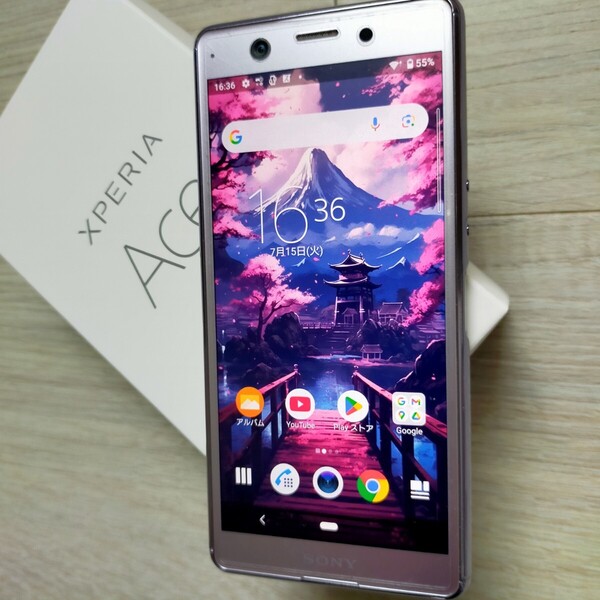 SONY 「Xperia Ace」 エクスペリアエース パープル 概ね美品です RAM4GB.ROM64GB SIMロック解除済 SO-02L ケースおまけ