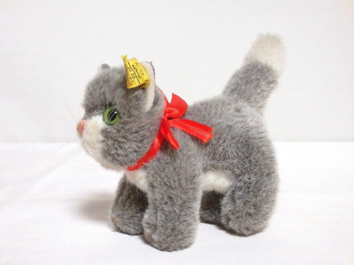 オールドシュタイフ steiff 猫 グレー ハチワレ オールID ヴィンテージ Yahoo!オークション -「ねこ」(シュタイフ社) (テディベア)の