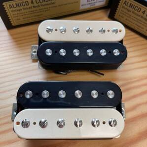 TONERIDER アルニコⅣクラシック ハムバッカー ピックアップ ネック&ブリッジ(Fスペース)セット ゼブラ UKブランド