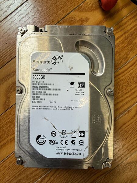 即決、送料無料★ Seagate 2Tb ST2000DM001 正常健康 HDD