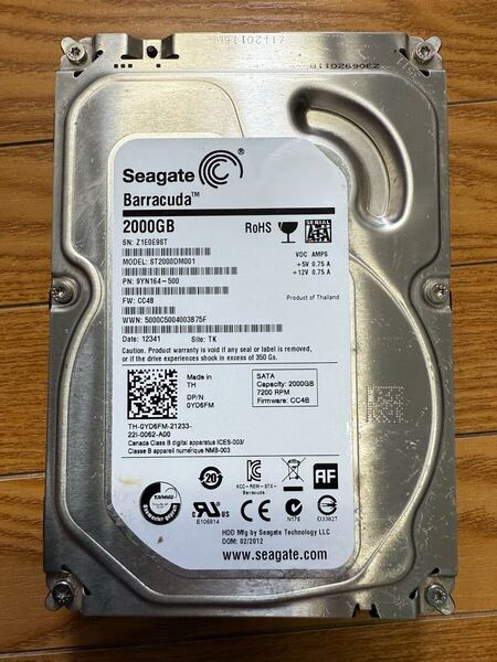 即決、送料無料★ 即決、送料無料★ seagate ST2000DM001 2Tb 3,5Sata HDD (2)
