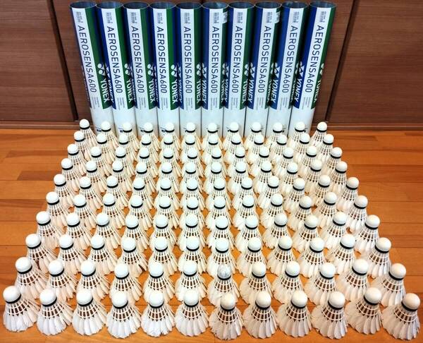 中古ヨネックスYONEX エアロセンサ600 AEROSENSA 600 バドミントン練習用120個/志田千陽&松山奈未・渡辺勇大&田口真彩・宮崎友花 83
