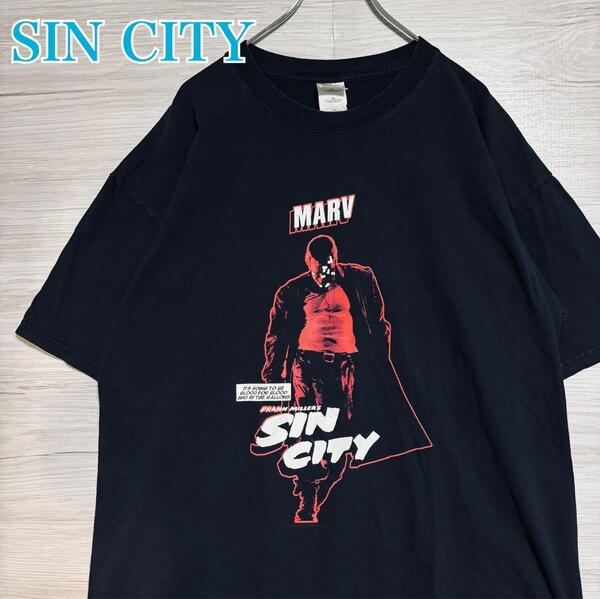 【入手困難】SIN CITY シンシティ Tシャツ XLサイズ 映画 ムービー ヴィンテージ 一点物 レア 半袖 アニメ 海外 輸入 おしゃれ 春服 夏服