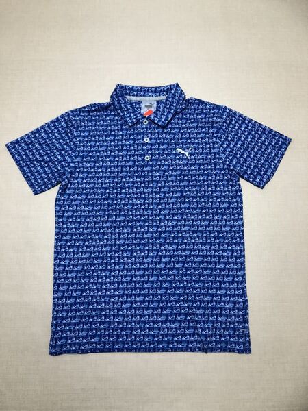 送料無料◆新品◆PUMA GOLF カート柄 半袖ポロシャツ◆(S)◆533168-03◆プーマ ゴルフ