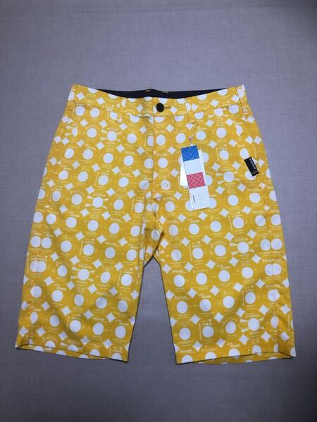 送料無料◆新品◆ルコック ゴルフ レコードプリント ハーフパンツ◆(79)◆QGMNJD50-YL00◆le coq sportif GOLF