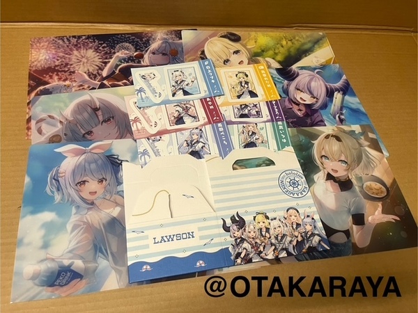 ★★送料無料★★未使用品★★ホロライブ hololive クリアファイル ステッカー ローソンキャンペーン 全12種 コンプ+からあげクンBOX