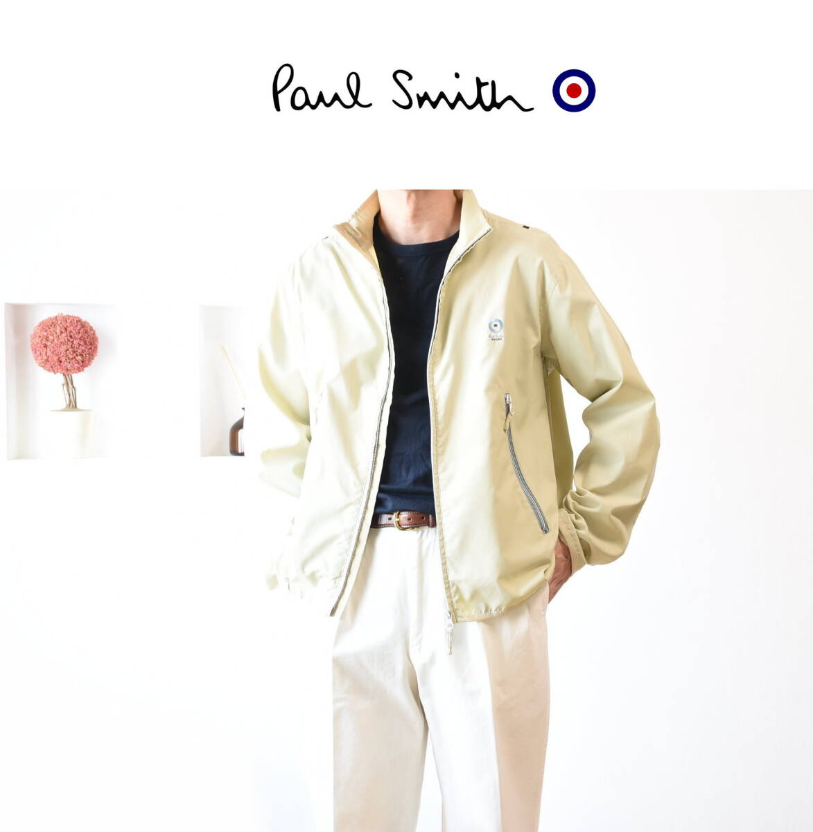 90s Paul Smith( Paul Smith ) Target Mark * one отметка вышивка moz. свет блузон жакет внешний 
