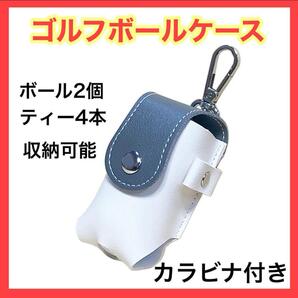ゴルフ ボールケース グレー ボール 2個収納 ゴルフボール入れ