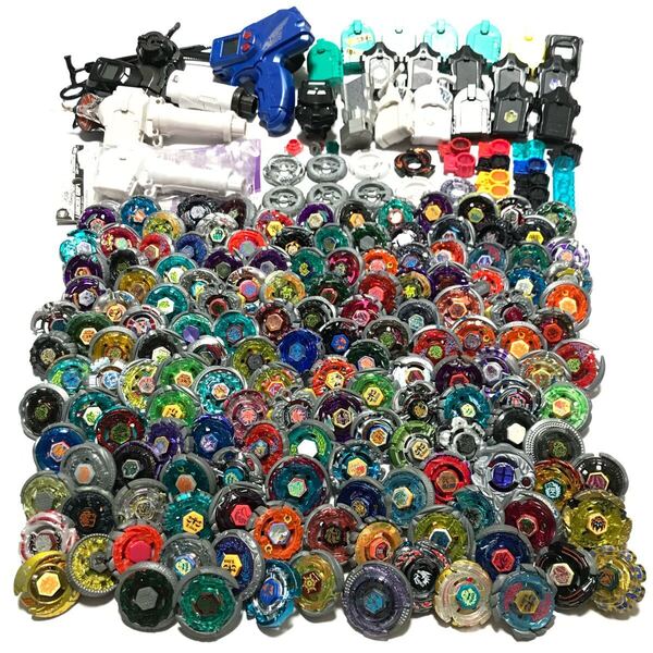 総重量7.3kg メタルファイトベイブレード 150個以上 大量セット まとめ売り / 初期 グリップ ランチャー シューター パーツ