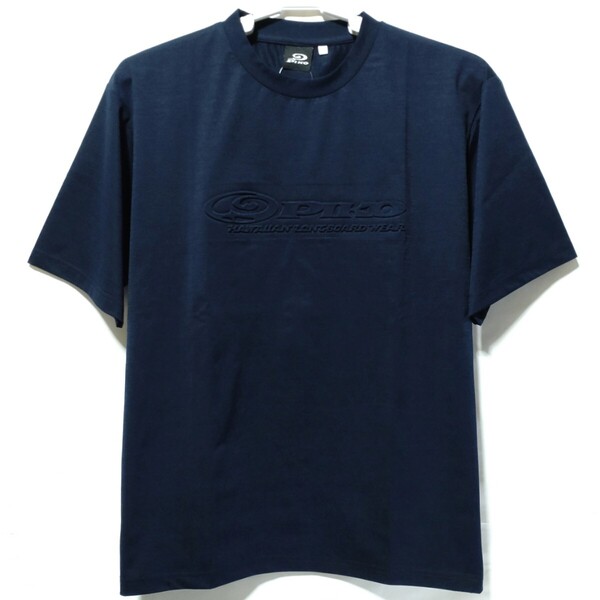 特価/未使用【サイズ=L】PIKO/ピコ/メンズ/エンボス加工ロゴ/半袖/Tシャツ/胸囲=96~104cm/navy