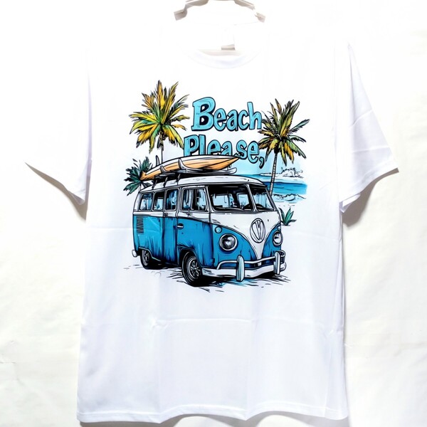 特価/未使用【サイズ=L】ノーブランド/Beach wagon/ビーチ ワゴン/メンズ/半袖/メッシュ/Tシャツ/胸囲=96~104cm(インポートサイズ)/white