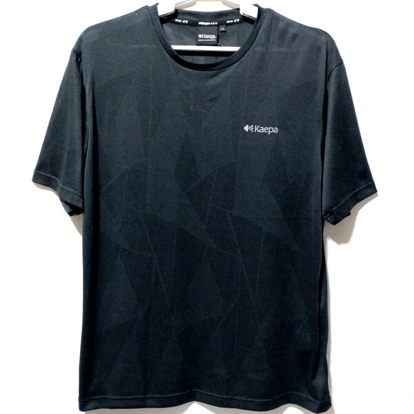特価/未使用【サイズ=LL(XL)】Kaepa/ケイパ/接触冷感/メンズ/半袖/Tシャツ/胸囲=104~112cm/black