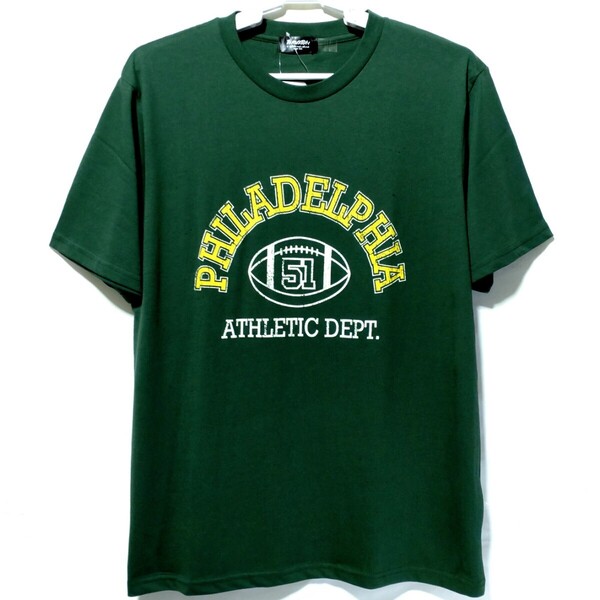 特価/未使用【サイズ=LL(XL)】アメカジ/英字プリント/メンズ/半袖/Tシャツ/胸囲=104~112cm/green