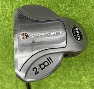 Odyssey/オデッセイ WHITE STEEL 2BALL MID パター レフティ 約34.25インチ