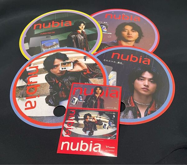 非売品 山崎賢人 nubia うちわ 4種 ステッカー