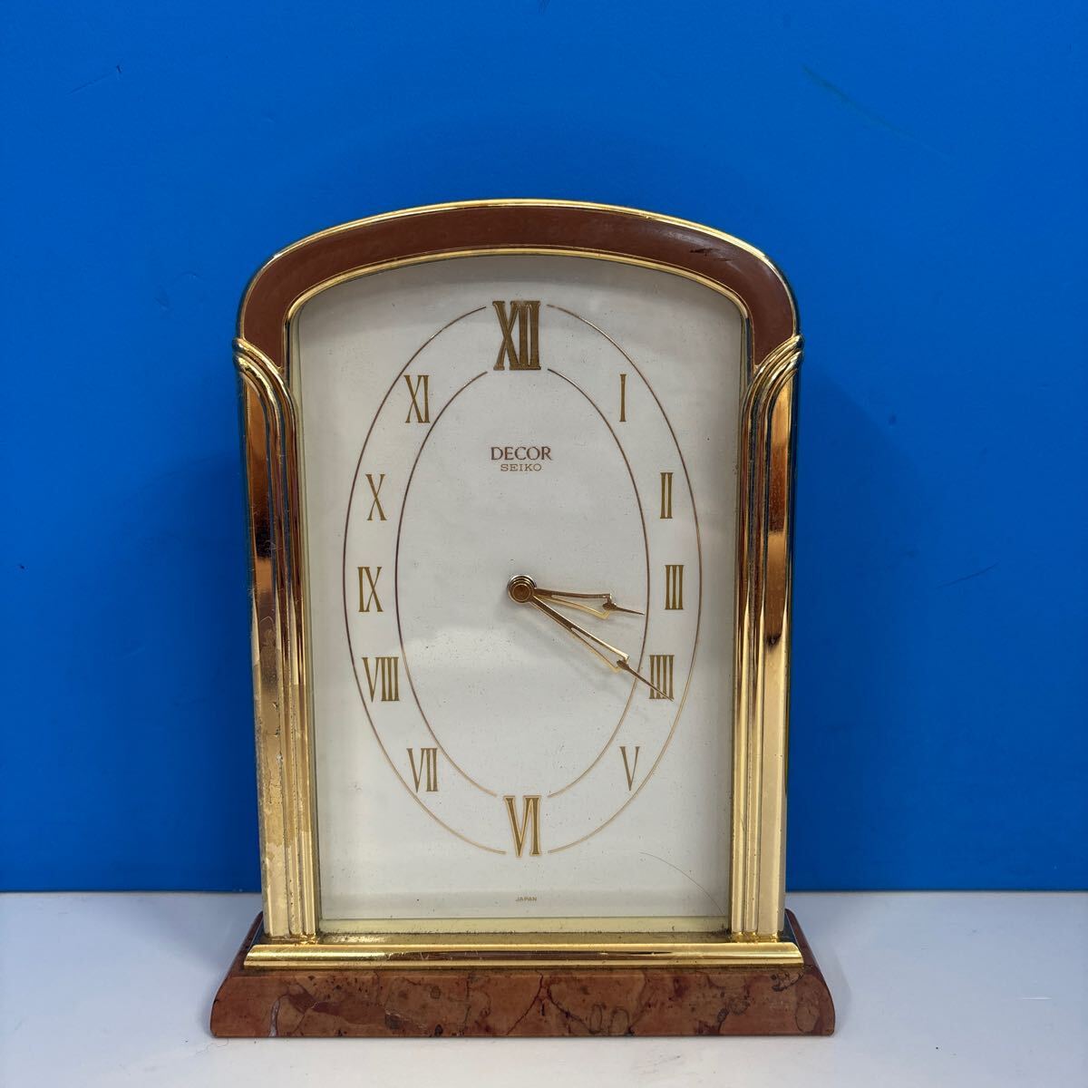 SEIKO セイコー DECOR AZ826G QUARTZ 土台大理石ジャンク SEIKO セイコー DECOR AZ826G QUARTZ 土台大理石ジャンク SEIKO