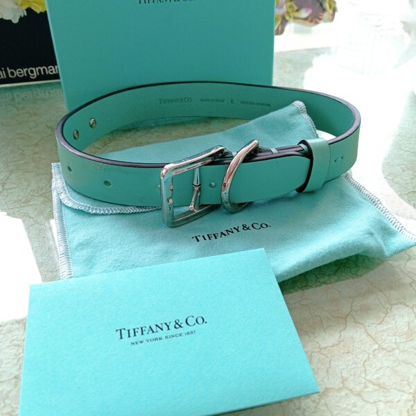 ティファニー tiffany 犬 ペット 首輪 箱入り 格安 L 誕生日記念日 本革
