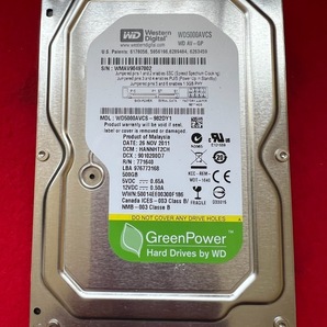 不良返金保証 SATA 3.5インチ☆500GB WD5000AVCS-982DY1 500GB (y22)