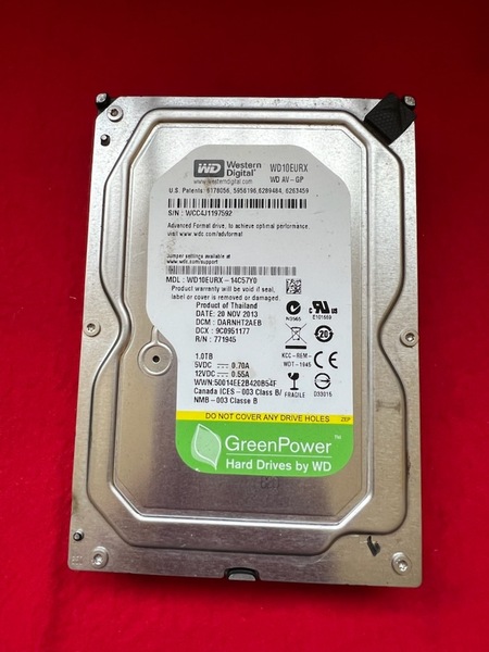 不良返金保証 WDC SATA 3.5インチHDD SATA 1000GB 1TB WD10EURX-14C57Y0 (y29)