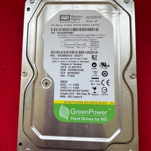不良返金保証 HDD 3.5インチ WD5000AVCS WESTERN DIGITAL 500GB (y30)
