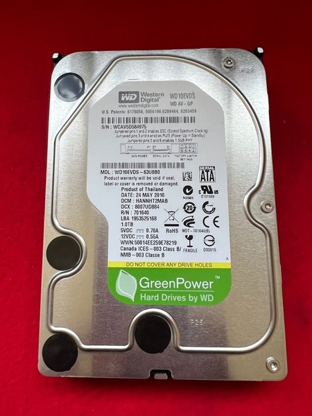 不良返金保証 WDC SATA 3.5インチHDD SATA 1000GB 1TB WD10EVDS-63U8B0 (y31)