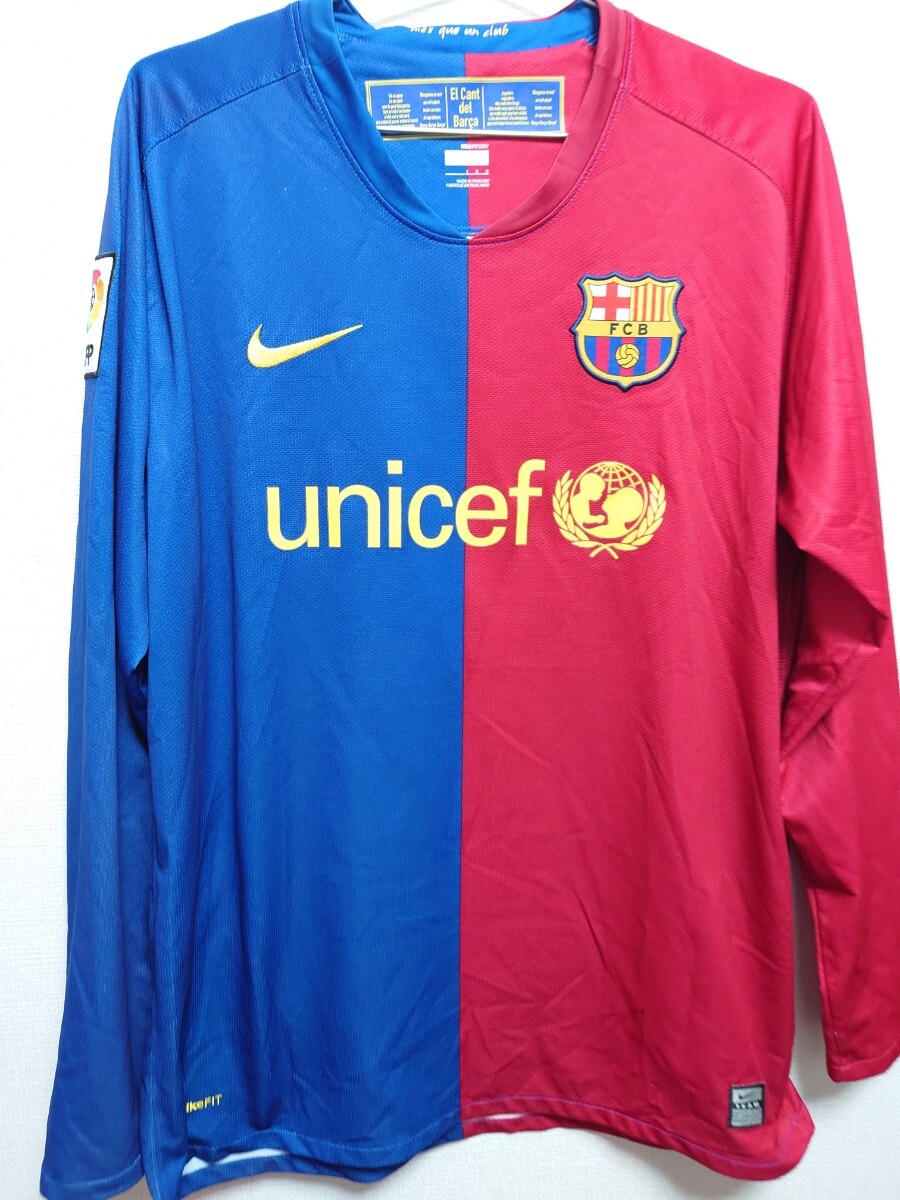 【新品未使用】正規品 イニエスタ 11/12 バルセロナ 長袖ユニフォーム イニエスタ 8番 バルセロナ 11/12シーズン ホームユニフォーム M