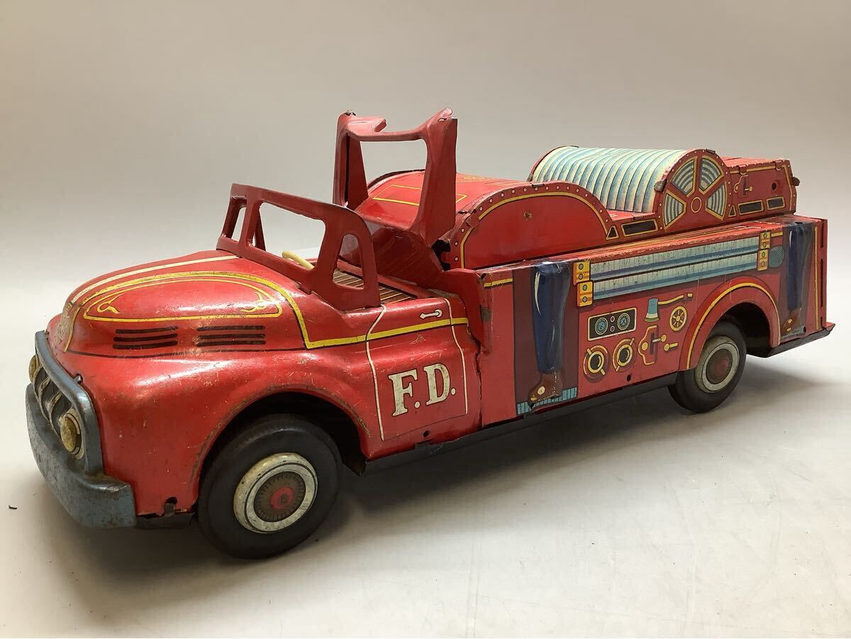 レア! 1/18程度 トヨタ 消防車 ブリキ製 日本製 ビッグサイズ レア! 1/18程度 トヨタ 消防車 ブリキ製 日本製 ビッグサイズ