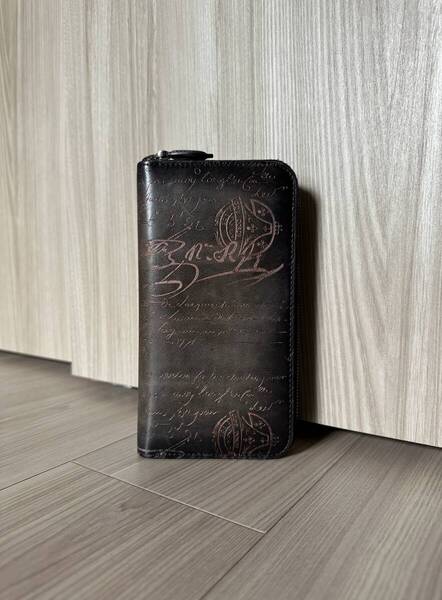 特注22万 Berluti ITAUBA Scrit Leather Wallet ベルルッティ イタウバ スクリットレザー 長財布 ローズゴールドパティーヌ 期間限定色