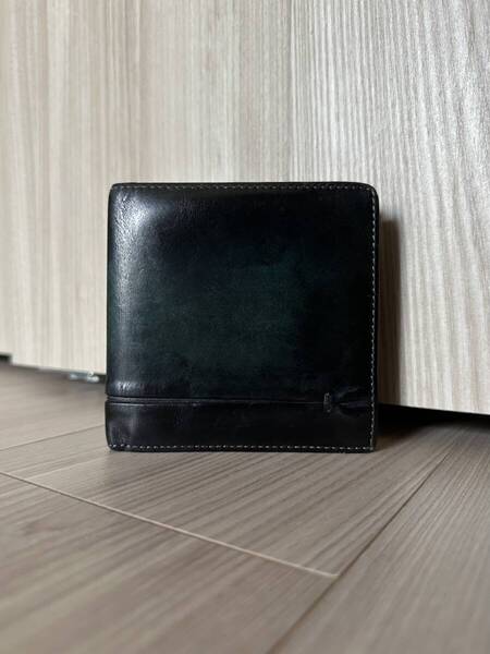 名作20万 Berluti Gaspard Leather Wallet ベルルッティ ガスパール パティーヌレザー 財布 小銭入れ付き グリーン マダムオルガ期 限定品