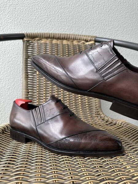 世界一つ60万 Berluti Alessandro PatchWork ベルルッティ アレッサンドロ パッチワーク スクリットレザー シューズ スペシャルオーダー 6