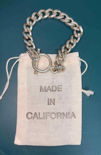 【美品 送料無料】MADE IN CALIFORNIA T-bar Cuban Bracelet 「太さ:大」メイドインカリフォルニア キューバン ブレスレット SV925シルバー