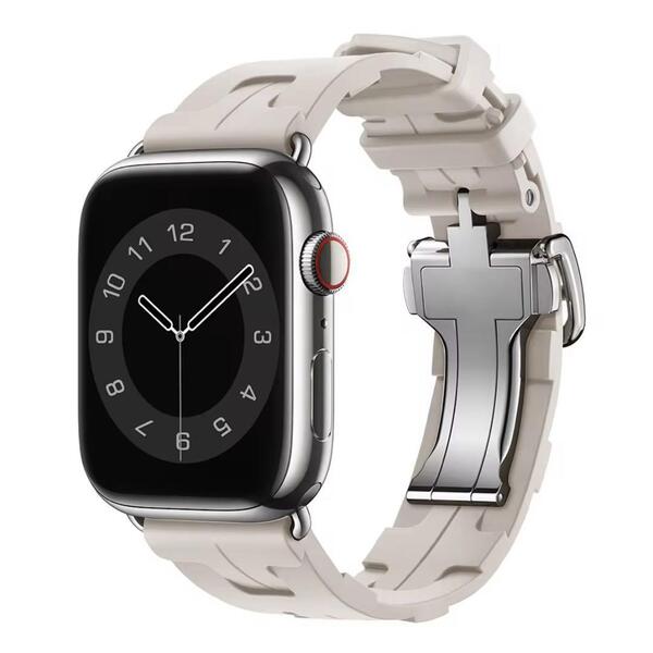 Apple Watchバンド シンプルトゥール(白) 42/44/45/46/49 対応 アップルウォッチ用 ベルト シリコン ホワイト ユニセックス スポーツ