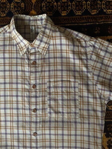 希少 more about less S/S check shirts モアアバウトレス 半袖チェックシャツ fragment electric cottage goodenough finesse 藤原ヒロシ