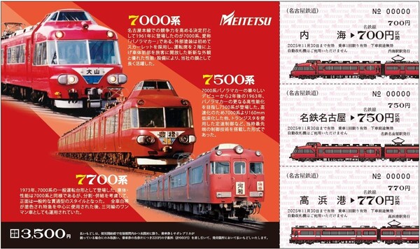 【完売】名鉄 777 記念乗車券〜なつかしのサボ付き〜 新品