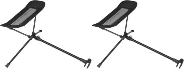 新品 送料無料 2個 汎用品 ハック 後付け 様々なチェアにセット可能 Montagna アウトドアチェア フットレスト HAC2987 ブラック オットマン