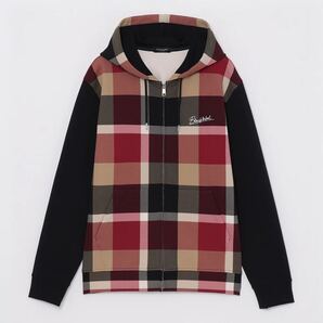 2024秋冬『LL』【WEB限定】新品 ブラックレーベル クレストブリッジ パネル チェック パーカー レッド BLACKLABEL CRESTBRIDGE