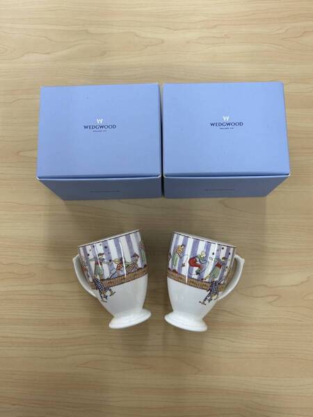 ◎【高級ブランド】WEDGWOOD 2個セット マグカップ コップ ウェッジウッド 陶器 昭和レトロ アンティーク ヴィンテージ 高級
