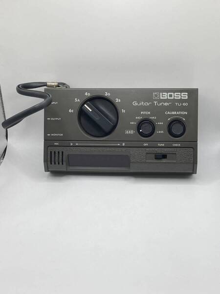 BOSS Guitar Tuner TU-60 ギター チューナー 1980年 珍品 guitar music 音楽 練習用 弦楽器 バンド 器材 初心者