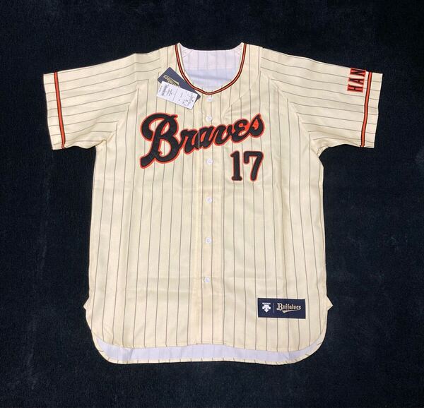 阪急ブレーブス 復刻 デサント製 レプリカ ユニフォーム #17 山田久志 Oサイズ 新品タグ付き 即決 オリックス バファローズ