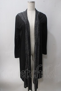 GHOST of HARLEM / レイヤード風カーディガン F 黒×グレー Y-25-06-01-082-GL-TO-SZ-ZT340