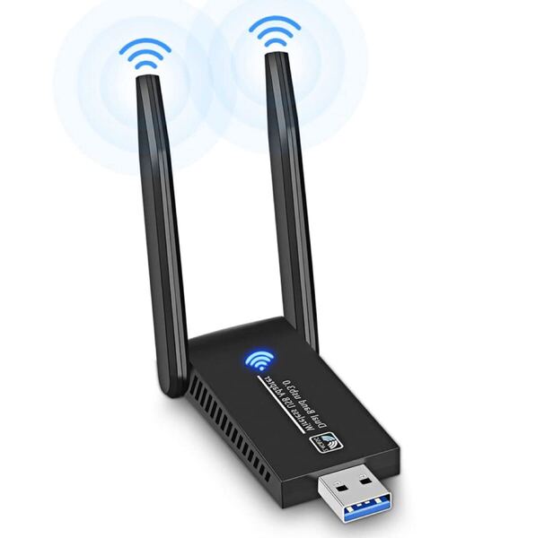m)Sungale WiFi 無線LAN 子機 USB3.0 WIFIアダプター 1300Mbps 無線lanアダプタ 5dBi 2.4Ghz/5Ghz 高速通信 デュアルバンド 日本語説明書