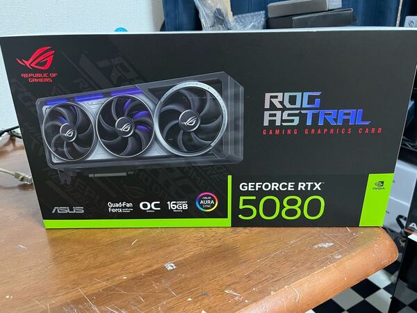 ASUS NVIDIA GeForce RTX 5080 ビデオカード 16GB GDDR7 PCI Express 5.0 / ROG-ASTRAL-RTX5080-O16G-GAMING 国内正規代理店品