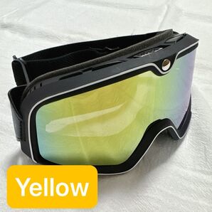 【Yellow Lens】100% ゴーグル ミラー サバゲー バイク 粉塵 花粉対策 防風 黄色 機能性抜群 アウトドア