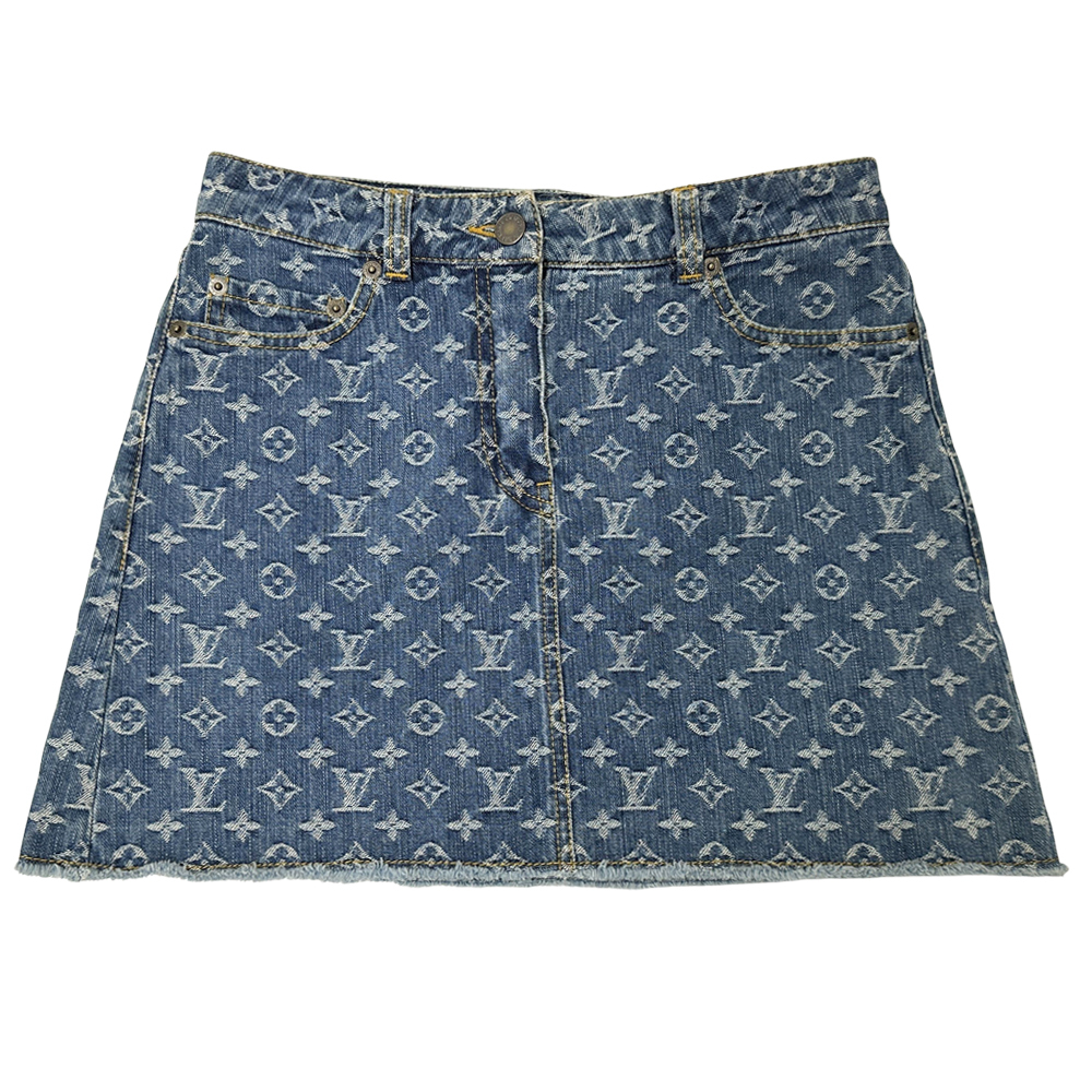 極美品　Louis Vuitton デニムミニスカート　スタッズ　ルイヴィトン 極美品 Louis Vuitton デニムミニスカート スタッズ ルイヴィトン