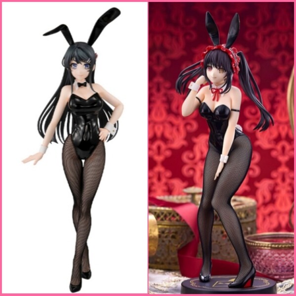 送料無料!!即決!!『Bicute Bunnies Figure 桜島麻衣&時崎狂三 ブラックver.2体セット』(青春ブタ野郎 デート・ア・ライブ バニー フリュー)