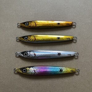 送料込★未使用★一誠 海太郎 ネコメタル 100g アカキン グリーンゴールド グローシラス レインボー 4個セット メタルジグ イッセイ issei