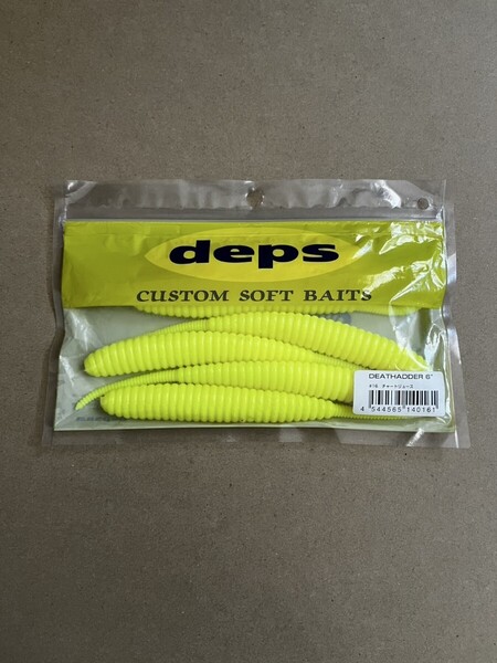 送料込★未使用・旧パッケージ★【デプス】デスアダー 6 インチ チャートリュース DEATHADDER deps