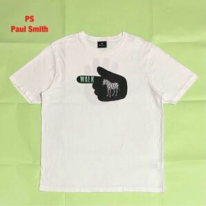 【人気】PS Paul Smith ポールスミス 半袖Tシャツ ゼブラ オーバーサイズ ビッグシルエット 両面プリント 19AW 292541 011R