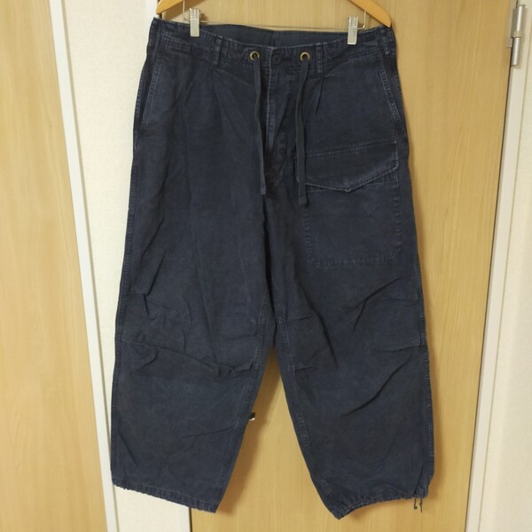 J.S Homestead JOURNAL STANDARD ジャーナルスタンダード ROYAL NAVY PANTS カーゴパンツ ダック地 ミリタリー ワイド L ネイビー(紺)